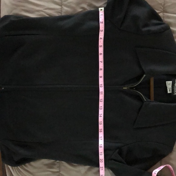 Black wool zipper Blazer - Picture 5 of 5